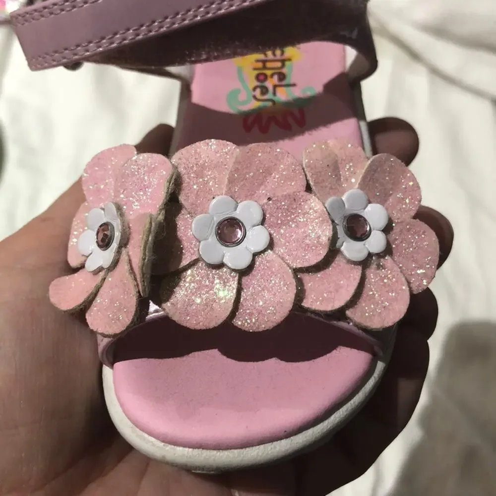 Rachel shoes 6 pink rubber sole sandal euc